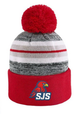 Winter Embroidered Pom Pom Beanie hat