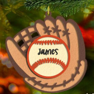 Custom baseball glove and ball