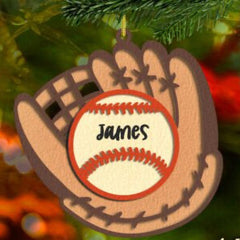 Custom baseball glove and ball