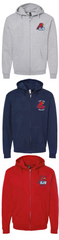 Youth Zip up hooded sweatshirt embroidered shirt