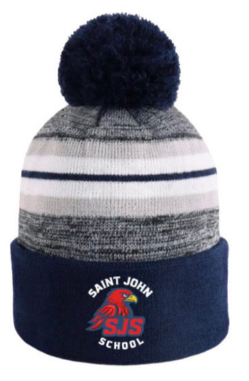 Winter Embroidered Pom Pom Beanie hat