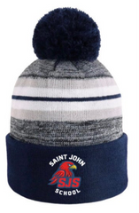 Winter Embroidered Pom Pom Beanie hat