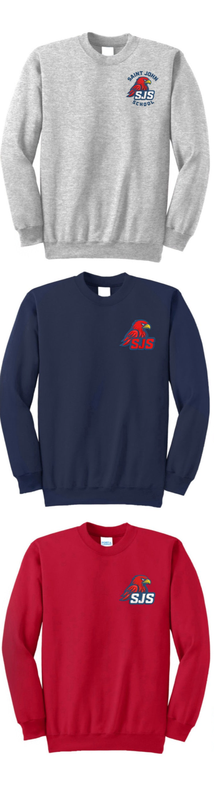 Youth Crewneck sweatshirt embroidered shirt