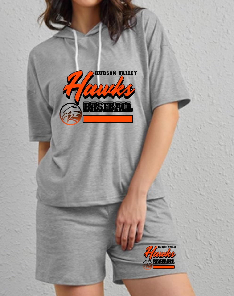Ladies t shirt hooded and short set New Designs