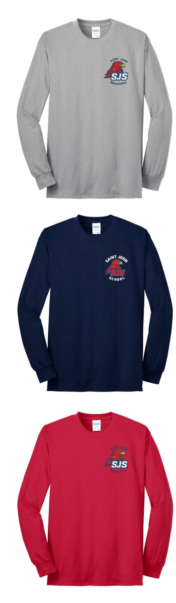Adult long sleeve embroidered shirt